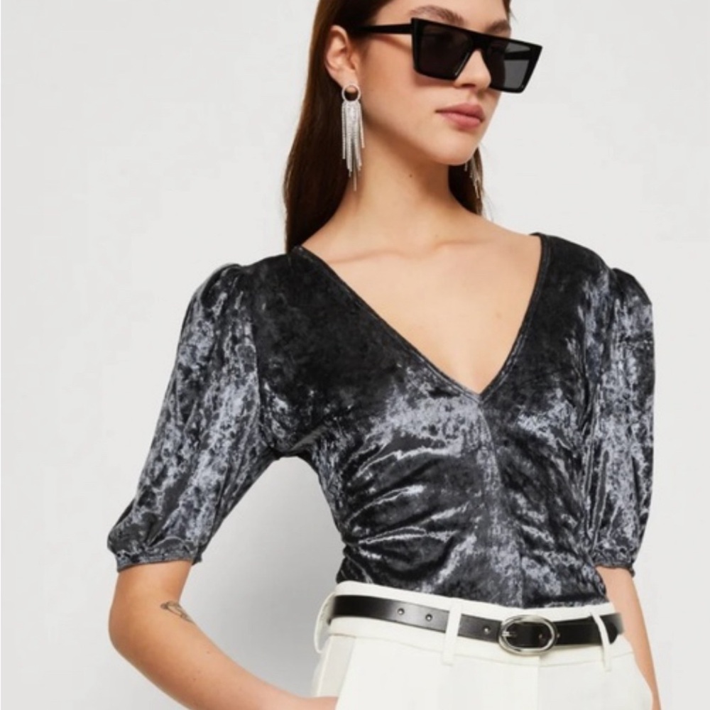 Intimately by Free People sunflower seed velvet bodysuit